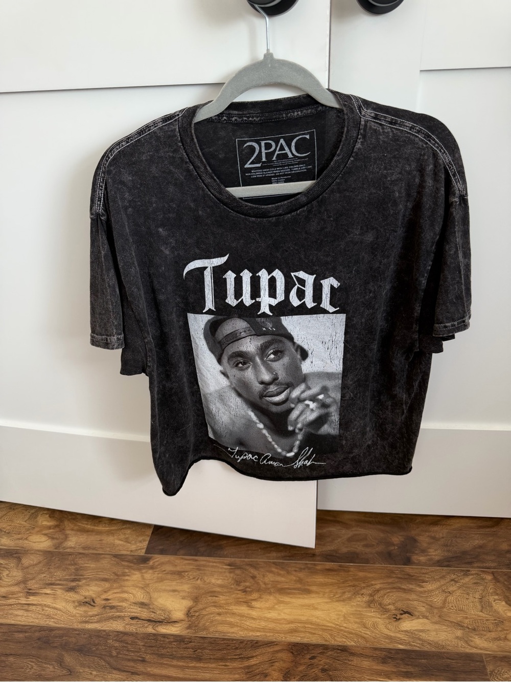 2PAC Tupac Black Graphic Tee - Short Sleeve Women’s Top